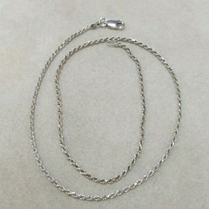 925 Sterling silver 1.5mm rope chain